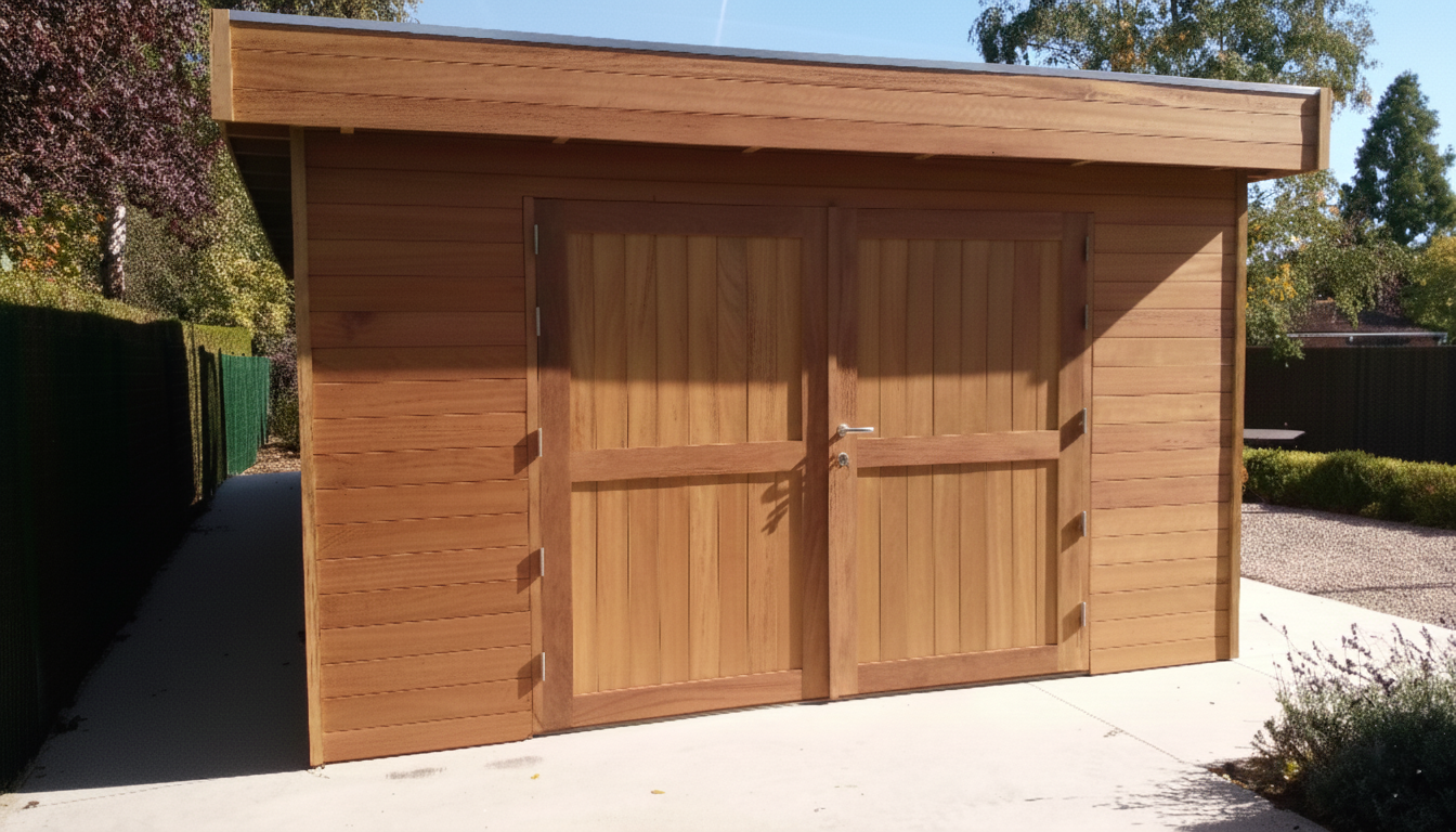 garage hardhout iroko
